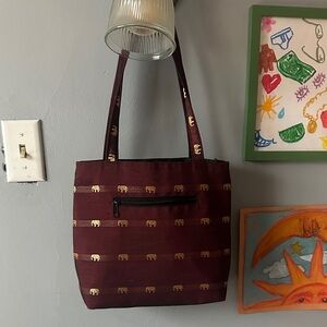 Woman’s Purse with Gold Elephant Accents